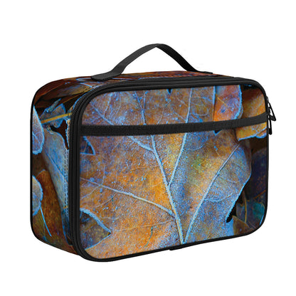 Frozen Oak leaf Print Portable Lunch Bag