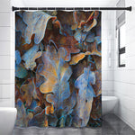 Frozen Oak leaf Print Premium Shower Curtain