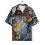 Frozen Oak leaf Print Rayon Hawaiian Shirt