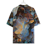 Frozen Oak leaf Print Rayon Hawaiian Shirt
