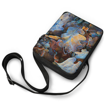 Frozen Oak leaf Print Rectangular Crossbody Bag