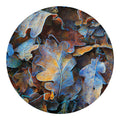 Frozen Oak leaf Print Round Blanket