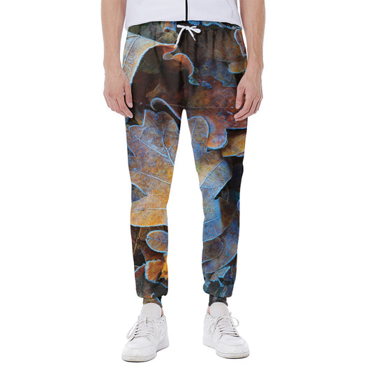 Frozen Oak leaf Print Scuba Joggers