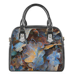 Frozen Oak leaf Print Shoulder Handbag