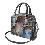 Frozen Oak leaf Print Shoulder Handbag