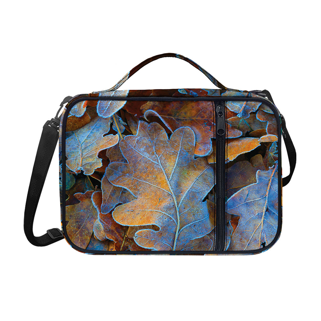 Frozen Oak leaf Print Shoulder Strap Bible Bag