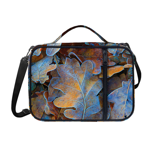 Frozen Oak leaf Print Shoulder Strap Bible Bag