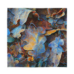 Frozen Oak leaf Print Silk Bandana