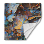 Frozen Oak leaf Print Silk Bandana