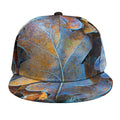 Frozen Oak leaf Print Snapback Cap