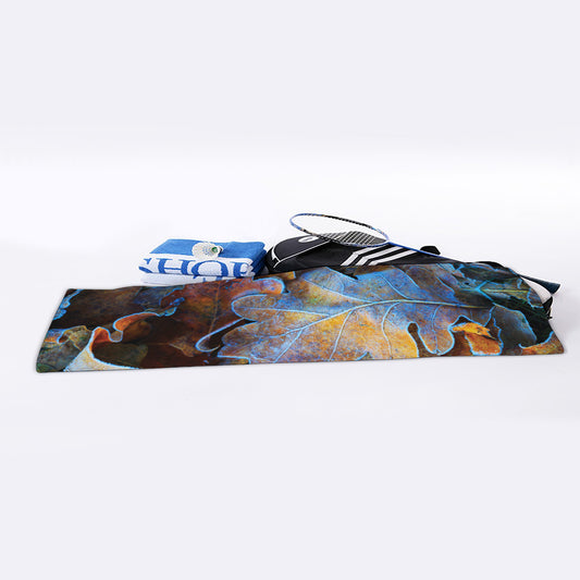 Frozen Oak leaf Print Sports Towel