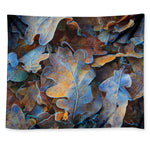 Frozen Oak leaf Print Tapestry