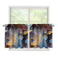 Frozen Oak leaf Print Tier Curtains