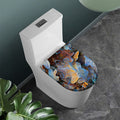 Frozen Oak leaf Print Toilet Lid Cover