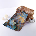 Frozen Oak leaf Print Towel