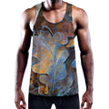 Frozen Oak leaf Print Men's Workout Tank Top