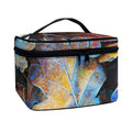 Frozen Oak leaf Print Travel Makeup Bag