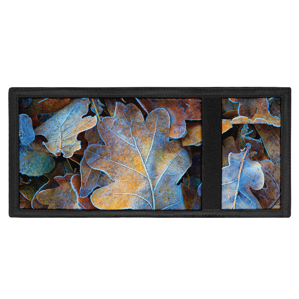 Frozen Oak leaf Print Trifold Wallet