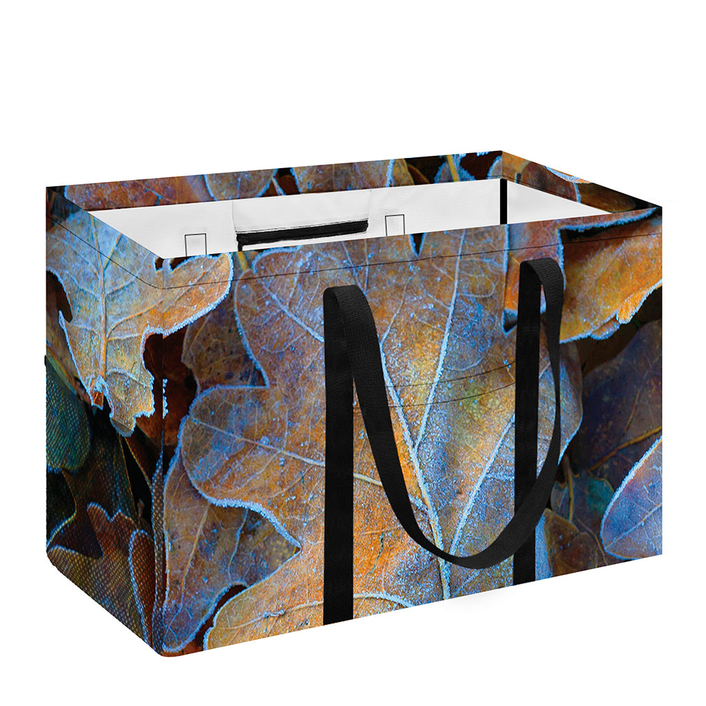 Frozen Oak leaf Print Utility Tote Bag