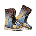 Frozen Oak leaf Print Winter Boots