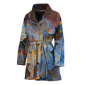 Frozen Oak leaf Print Women's Bathrobe