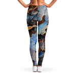 Frozen Oak leaf Print Women's Leggings