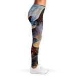 Frozen Oak leaf Print Women's Leggings