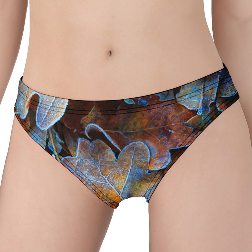 Frozen Oak leaf Print Women's Panties