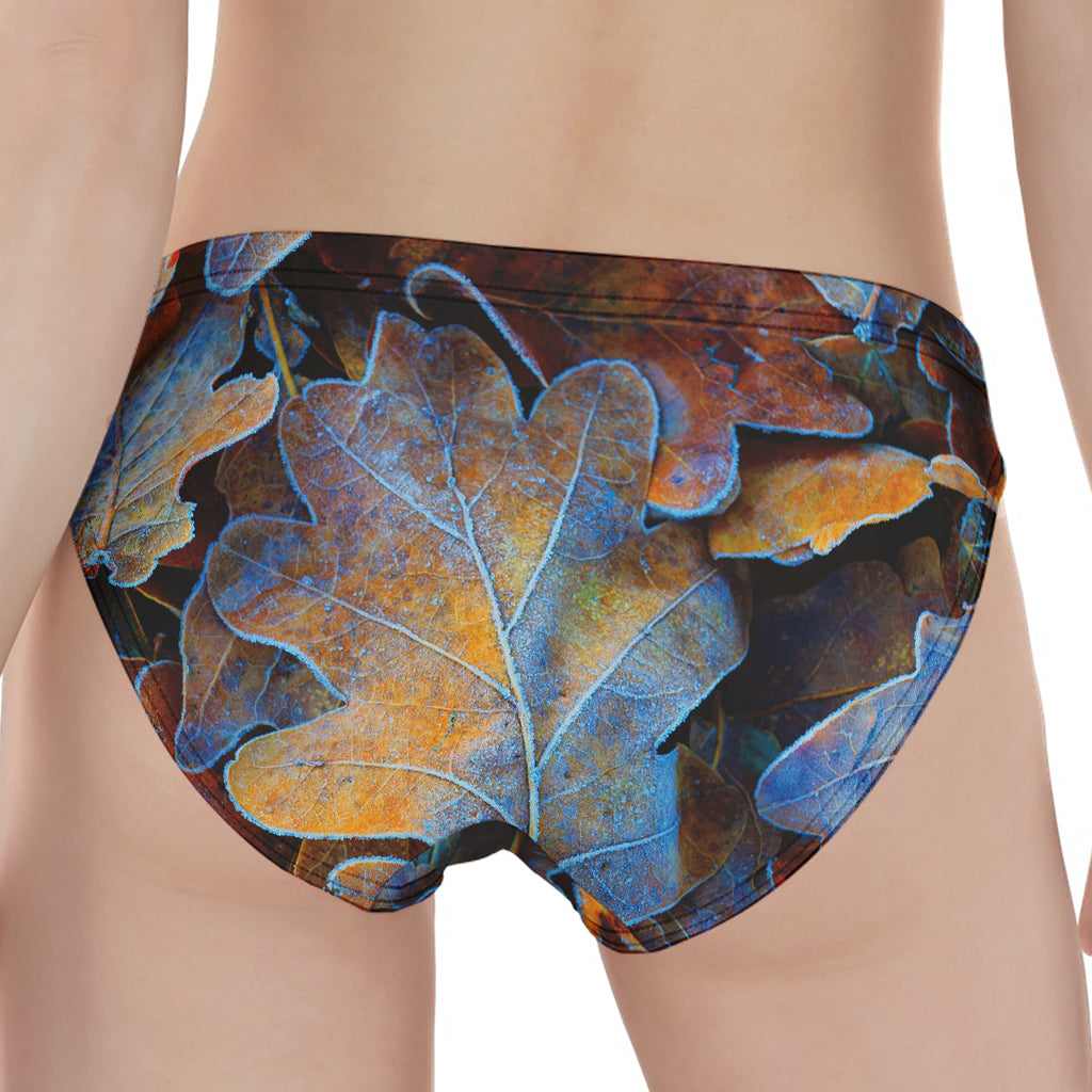 Frozen Oak leaf Print Women's Panties