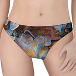 Frozen Oak leaf Print Women's Thong