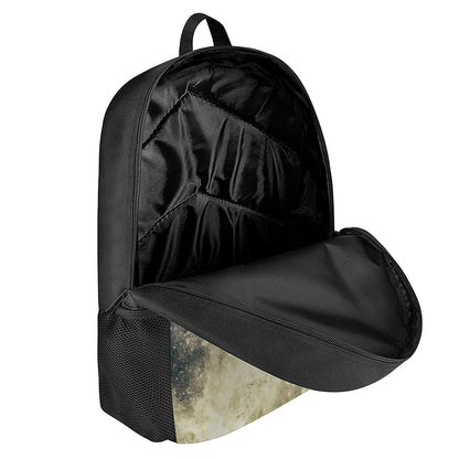 Full Moon And Night Stars Print 17 Inch Backpack