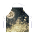 Full Moon And Night Stars Print Adjustable Apron