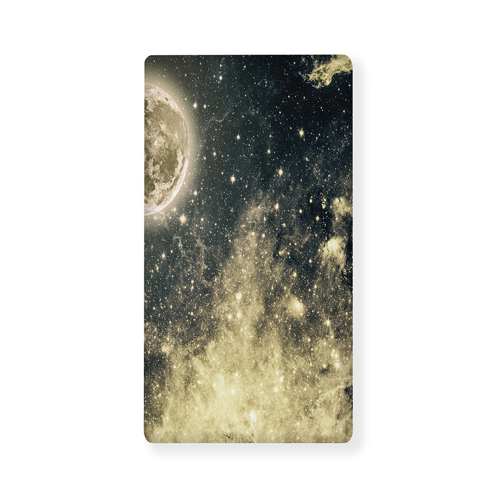 Full Moon And Night Stars Print Baby Crib Sheet