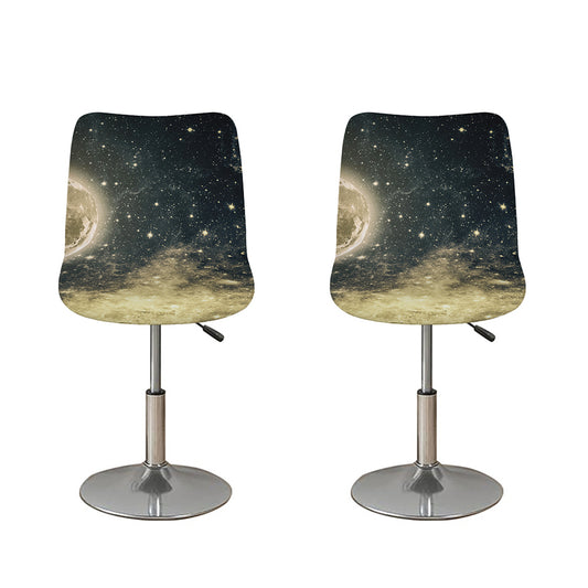 Full Moon And Night Stars Print Bar Stool Covers