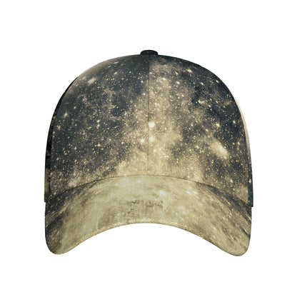 Full Moon And Night Stars Print Baseball Cap