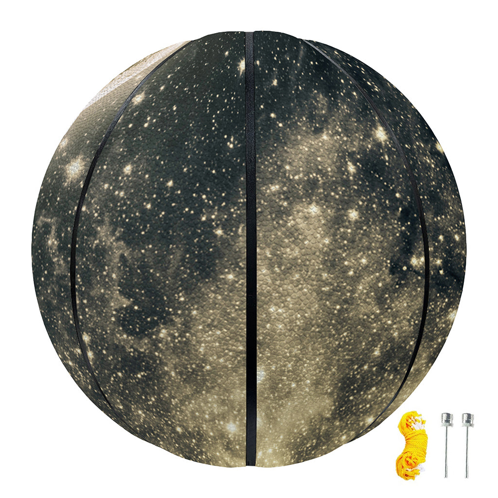 Full Moon And Night Stars Print Basketball