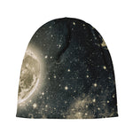 Full Moon And Night Stars Print Beanie