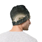 Full Moon And Night Stars Print Beanie