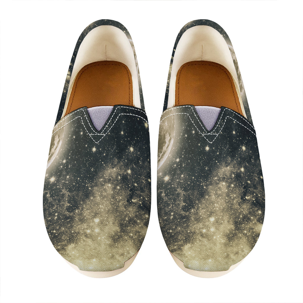 Full Moon And Night Stars Print Casual Shoes