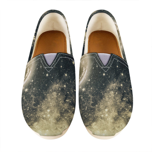 Full Moon And Night Stars Print Casual Shoes