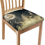 Full Moon And Night Stars Print Chair Cushion Cover
