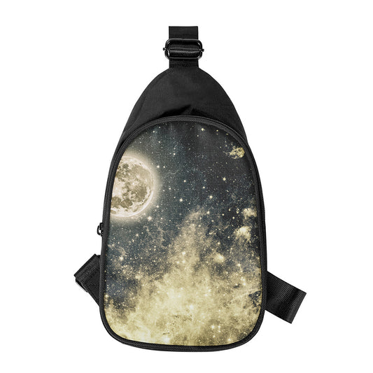 Full Moon And Night Stars Print Chest Bag