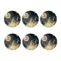 Full Moon And Night Stars Print Coaster Set