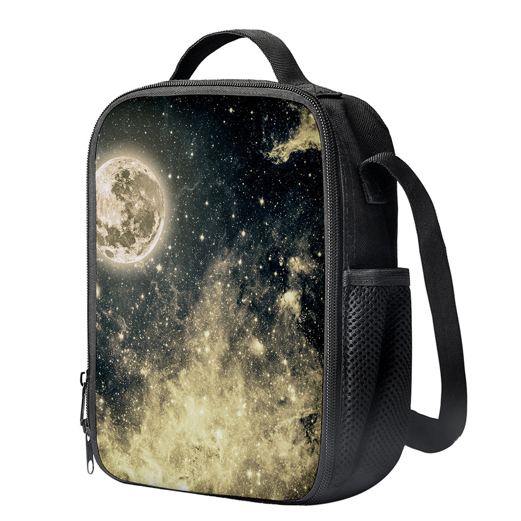 Full Moon And Night Stars Print Crossbody Lunch Bag