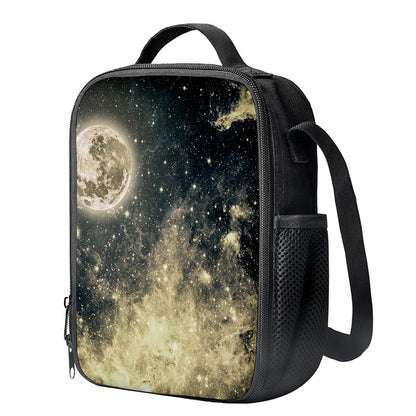 Full Moon And Night Stars Print Crossbody Lunch Bag