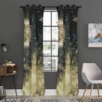 Full Moon And Night Stars Print Curtain