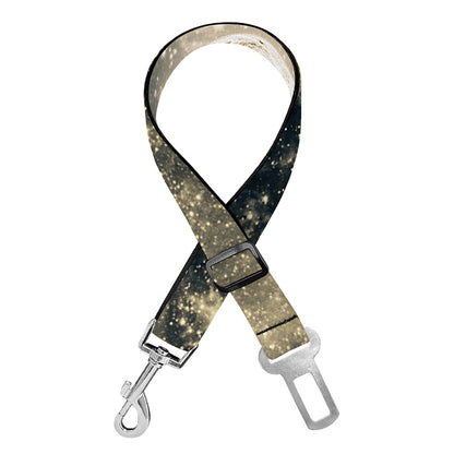 Full Moon And Night Stars Print Dog Seat Belt