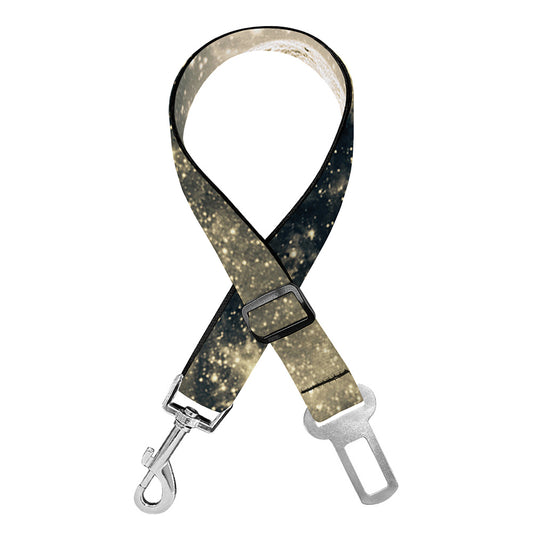 Full Moon And Night Stars Print Dog Seat Belt