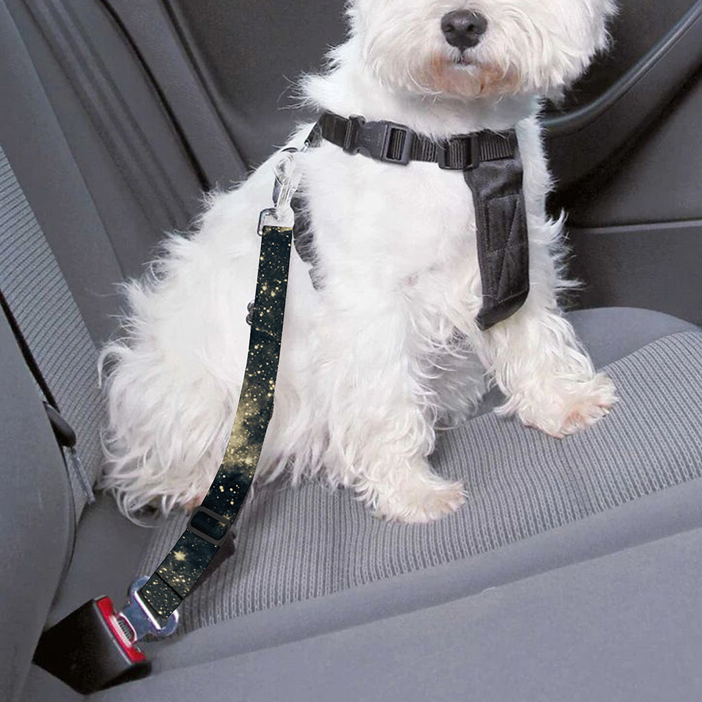Full Moon And Night Stars Print Dog Seat Belt
