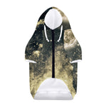 Full Moon And Night Stars Print Dog Zip Up Hoodie